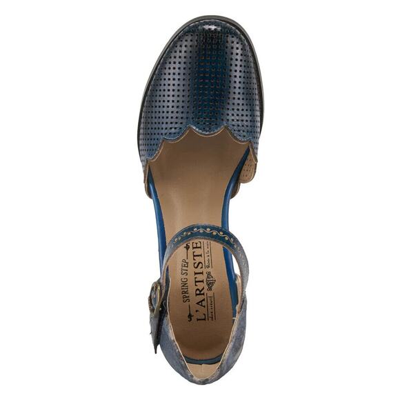 L'Artiste by Spring Step Womens Parchelle Leather Ankle Strap Shoe -- Navy NEW - Picture 6 of 7